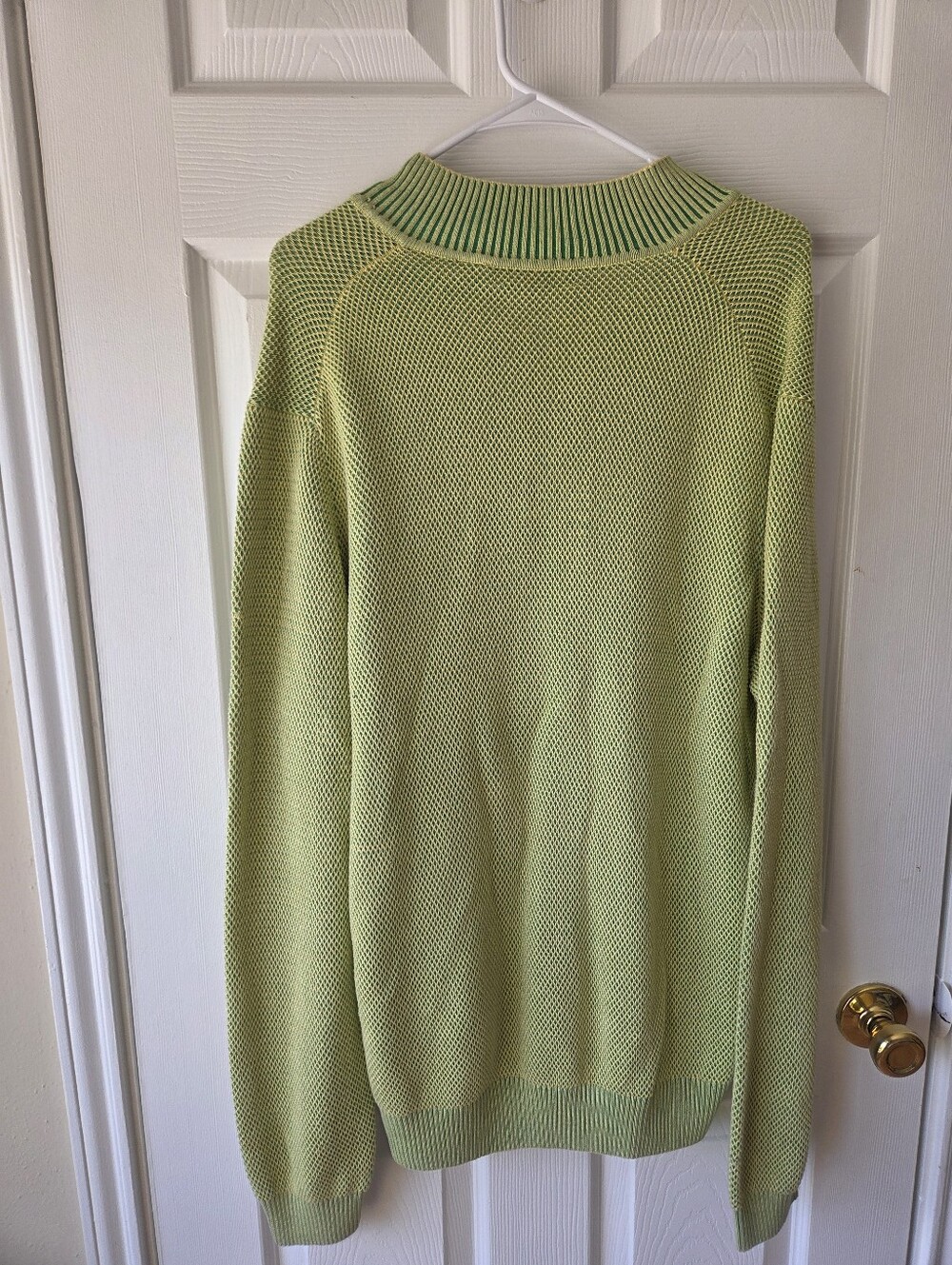 Bobby Jones 100% Peruvian Pima Cotton Medium Men's Sweater VNeck Green Golf - Picture 4 of 10